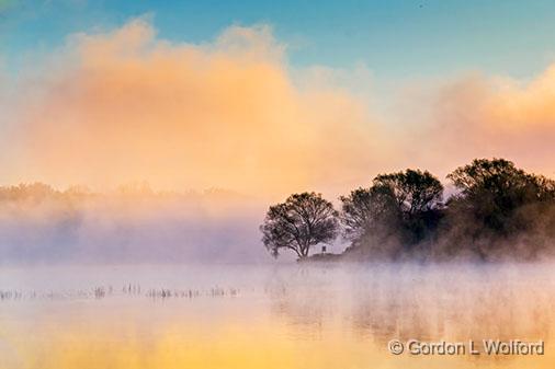 Rideau Canal In A Misty Sunrise_29204.jpg - Photographed near Smiths Falls, Ontario, Canada, where Otter Creek empties into the Rideau Canal Waterway.